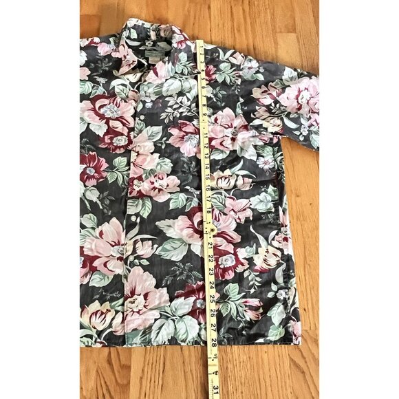 Reyn Spooner Shirt Men's Size L Hibiscus Flowers Aloha Hawaiian Reverse Y2K - Picture 4 of 6